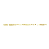 14K Oval Link Bead Bracelet